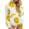 Hoodies | Hoodies | Aviator Nation SMILEY REPEAT RELAXED PULLOVER HOODIE - WHITE