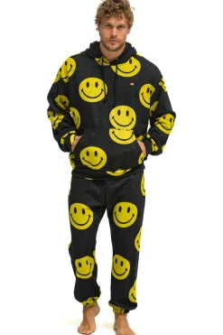 Hoodies | Hoodies | Aviator Nation SMILEY REPEAT RELAXED PULLOVER HOODIE - BLACK