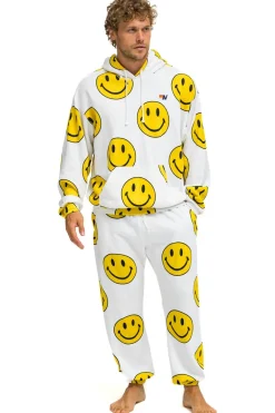Hoodies | Hoodies | Aviator Nation SMILEY REPEAT RELAXED PULLOVER HOODIE - WHITE