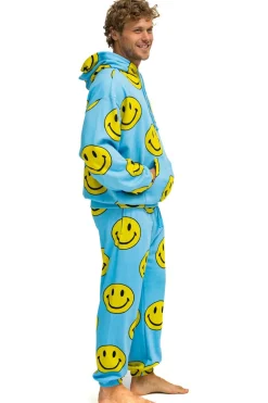 Hoodies | Hoodies | Aviator Nation SMILEY REPEAT RELAXED PULLOVER HOODIE - SKY