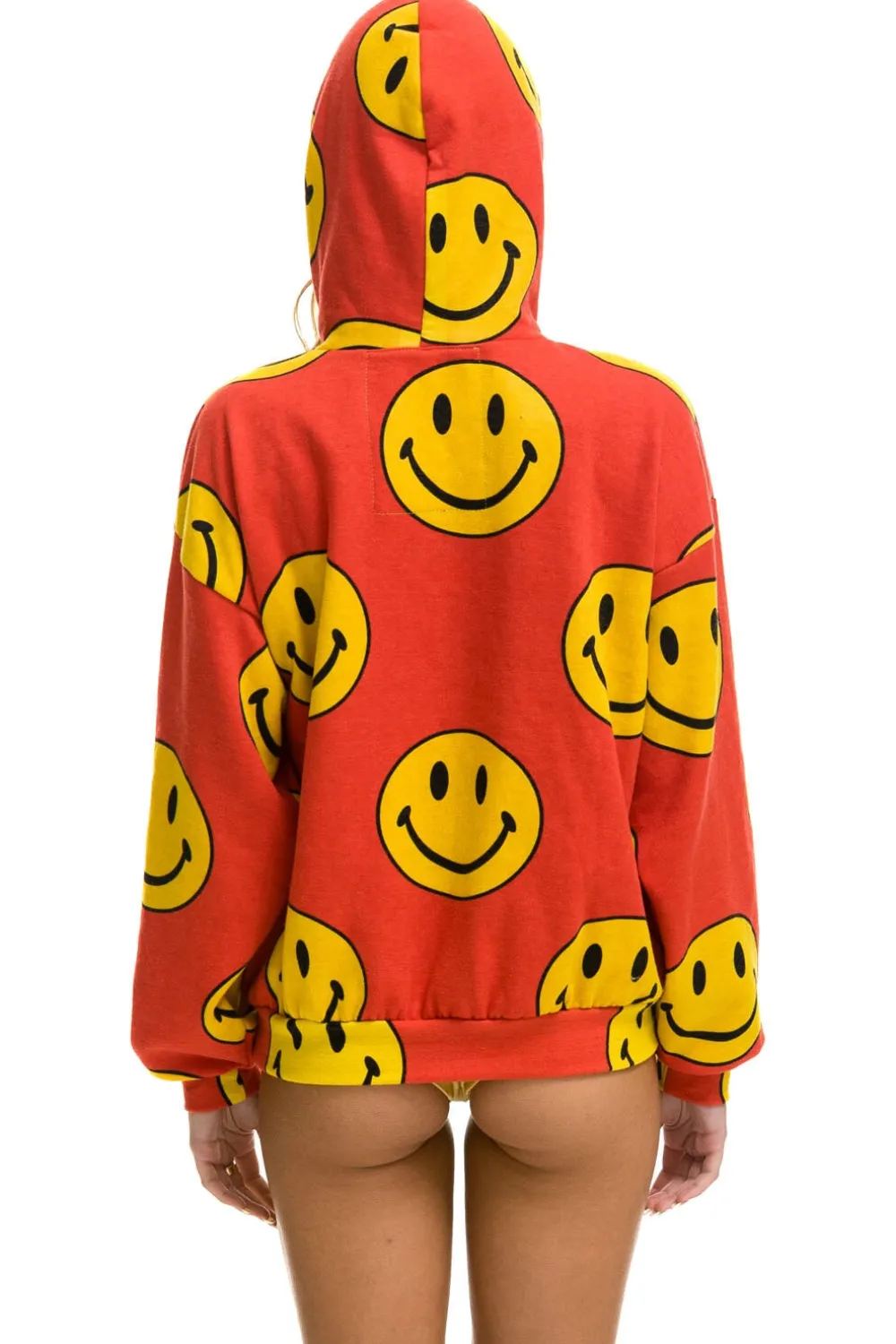 Hoodies | Hoodies | Aviator Nation SMILEY REPEAT RELAXED PULLOVER HOODIE - RED