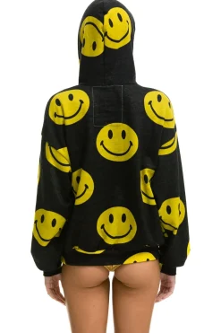 Hoodies | Hoodies | Aviator Nation SMILEY REPEAT RELAXED PULLOVER HOODIE - BLACK