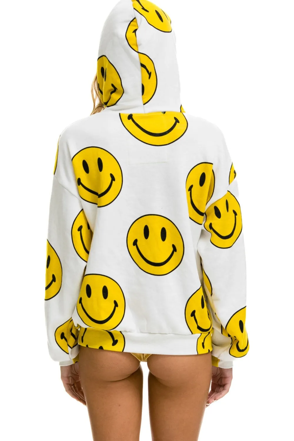 Hoodies | Hoodies | Aviator Nation SMILEY REPEAT RELAXED PULLOVER HOODIE - WHITE