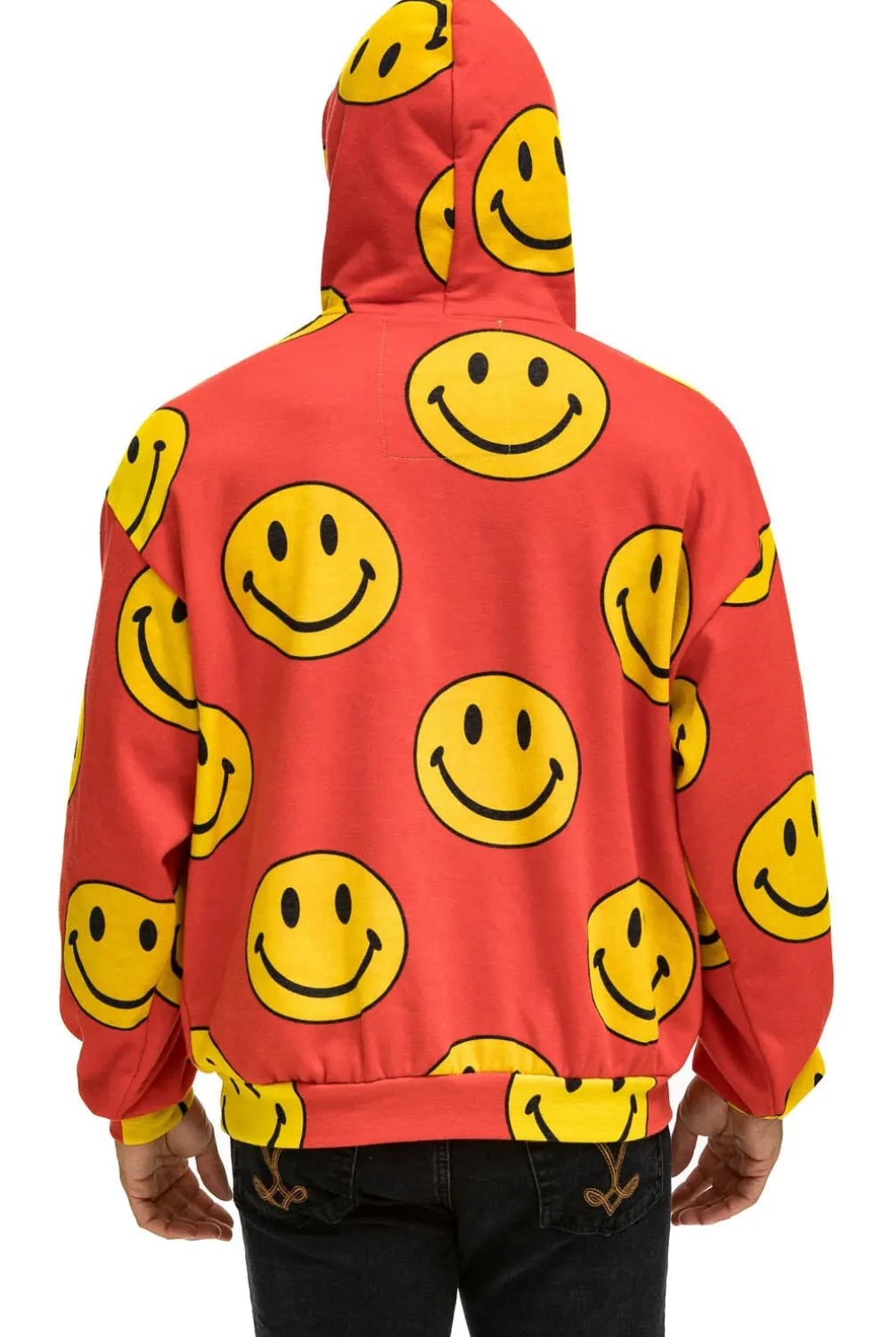 Hoodies | Hoodies | Aviator Nation SMILEY REPEAT RELAXED PULLOVER HOODIE - RED