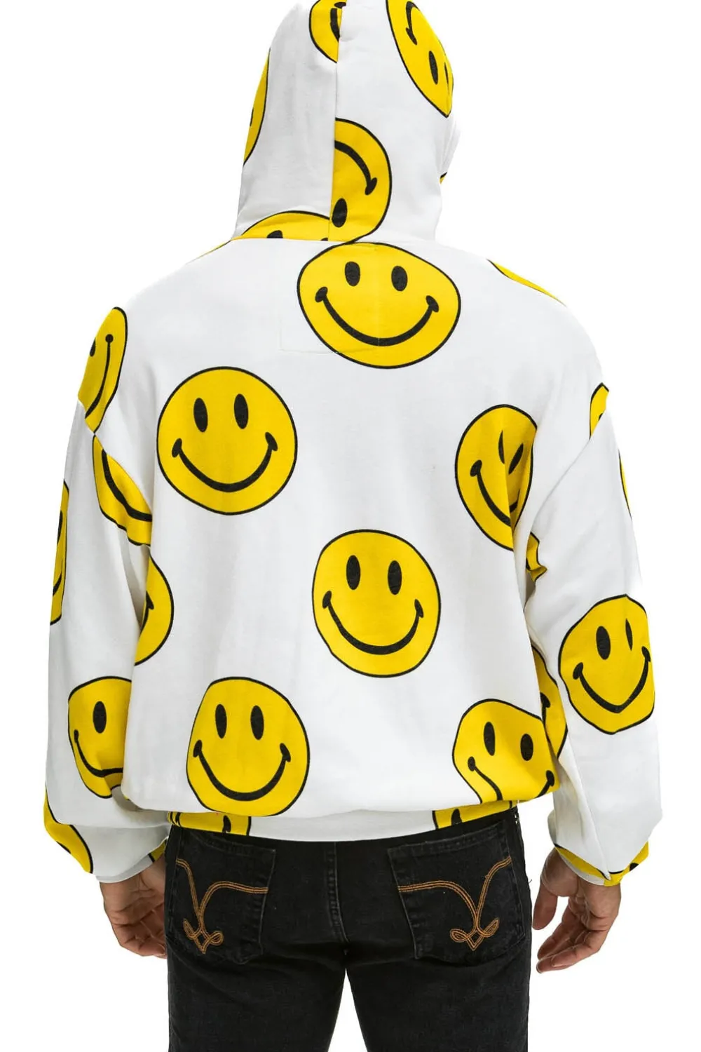 Hoodies | Hoodies | Aviator Nation SMILEY REPEAT RELAXED PULLOVER HOODIE - WHITE