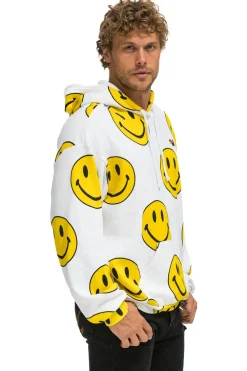 Hoodies | Hoodies | Aviator Nation SMILEY REPEAT RELAXED PULLOVER HOODIE - WHITE