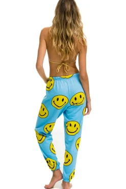 Sweatpants | Aviator Nation SMILEY REPEAT SWEATPANTS - SKY