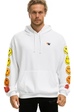 Hoodies | Hoodies | Aviator Nation SMILEY SUNSET RELAXED PULLOVER HOODIE - WHITE