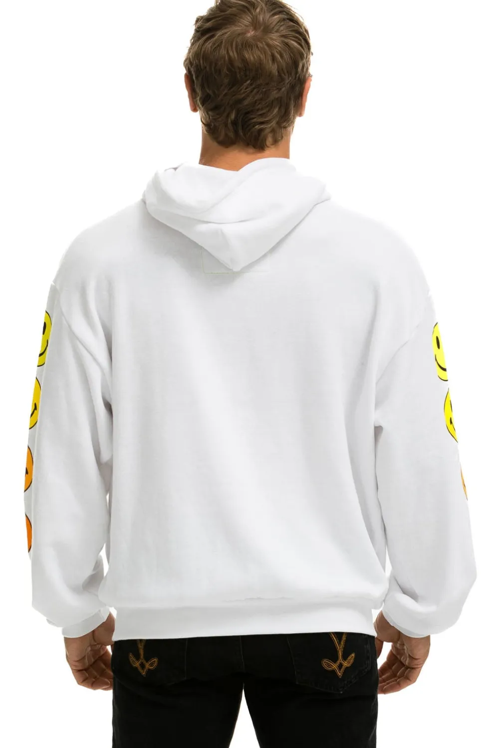 Hoodies | Hoodies | Aviator Nation SMILEY SUNSET RELAXED PULLOVER HOODIE - WHITE