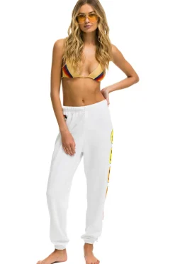 Sweatpants | Aviator Nation SMILEY SUNSET SWEATPANTS - WHITE