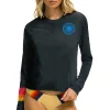 Collab Merchandise | Collab Merchandise | Aviator Nation SOUL CYCLE WHEEL 4 STRIPE PRINT LONG SLEEVE BOYFRIEND TEE - BLACK