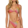 Swim Bottoms | Aviator Nation SPARKLE RIVIERA KNOT CHEEKY BIKINI BOTTOMS - RAINBOW