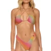 Swim Tops | Aviator Nation SPARKLE ST TROPEZ BANDEAU HALTER BIKINI TOP - RAINBOW