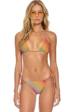 Swim Tops | Aviator Nation SPARKLE TURKS TRIANGLE BIKINI TOP - RAINBOW