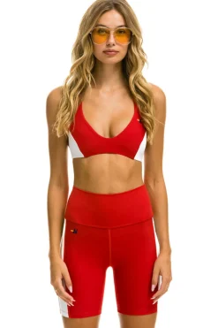 Activewear | Activewear | Aviator Nation SPEED 6IN HI-RISE BIKER SHORT - CHERRY