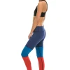 Activewear | Activewear | Aviator Nation SPRINTER FULL LENGTH LEGGINGS - POSEIDON / CARIBBEAN / RED