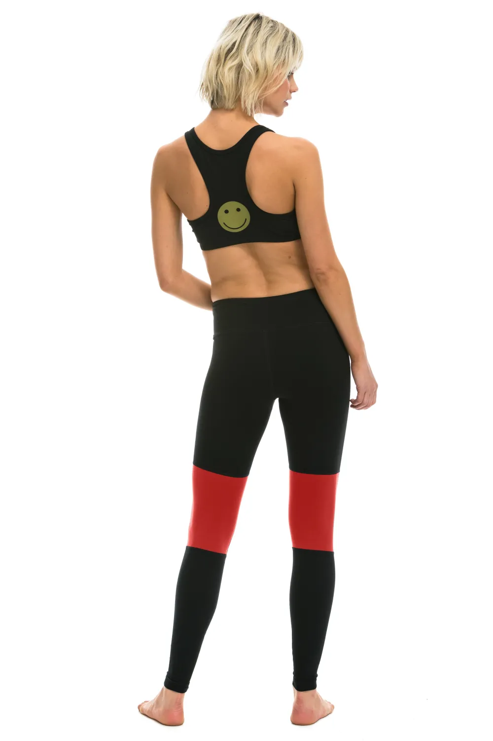 Activewear | Activewear | Aviator Nation SPRINTER FULL LENGTH LEGGINGS - BLACK // RED BLACK//RED