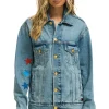 Denim | Denim | Aviator Nation STOKED OVERSIZED CONCERT DENIM JACKET - VINTAGE