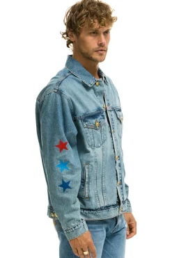 Denim | Denim | Aviator Nation STOKED OVERSIZED CONCERT DENIM JACKET - VINTAGE