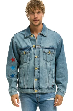 Denim | Denim | Aviator Nation STOKED OVERSIZED CONCERT DENIM JACKET - VINTAGE