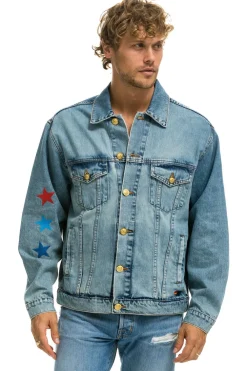 Denim | Denim | Aviator Nation STOKED OVERSIZED CONCERT DENIM JACKET - VINTAGE