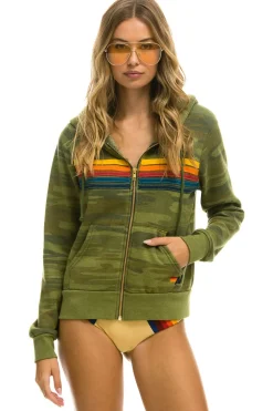 Hoodies | Hoodies | Aviator Nation 5 STRIPE HOODIE - CAMO