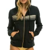 Hoodies | Hoodies | Aviator Nation 5 STRIPE HOODIE - CHARCOAL // GREY STRIPES CHARCOAL//GREYSTRIPES