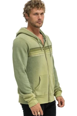 Hoodies | Hoodies | Aviator Nation 5 STRIPE HOODIE - FADED ARMY FADEDARMY