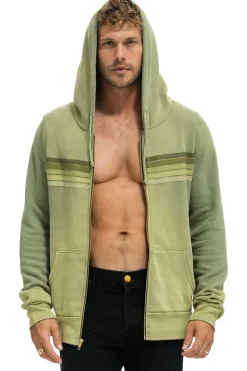 Hoodies | Hoodies | Aviator Nation 5 STRIPE HOODIE - FADED ARMY FADEDARMY