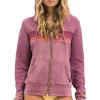 Hoodies | Hoodies | Aviator Nation 5 STRIPE HOODIE - FADED BERRY FADEDBERRY