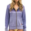 Hoodies | Hoodies | Aviator Nation 5 STRIPE HOODIE - FADED GRAPE FADEDGRAPE