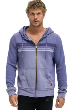 Hoodies | Hoodies | Aviator Nation 5 STRIPE HOODIE - FADED GRAPE FADEDGRAPE