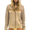 Hoodies | Hoodies | Aviator Nation 5 STRIPE HOODIE - FADED TAN FADEDTAN