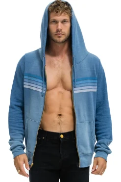 Hoodies | Hoodies | Aviator Nation 5 STRIPE HOODIE - FADED WATER FADEDWATER