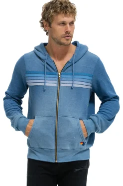 Hoodies | Hoodies | Aviator Nation 5 STRIPE HOODIE - FADED WATER FADEDWATER