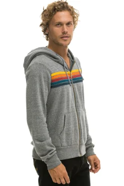 Hoodies | Hoodies | Aviator Nation 5 STRIPE HOODIE - HEATHER GREY HEATHERGREY