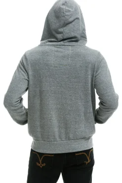 Hoodies | Hoodies | Aviator Nation 5 STRIPE HOODIE - HEATHER GREY // BLUE HEATHERGREY//BLUE