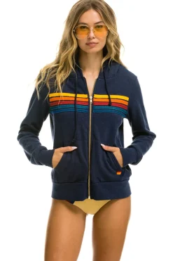 Hoodies | Hoodies | Aviator Nation 5 STRIPE HOODIE - NAVY