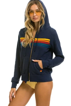 Hoodies | Hoodies | Aviator Nation 5 STRIPE HOODIE - NAVY