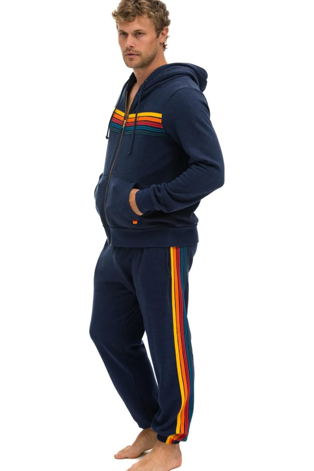 Hoodies | Hoodies | Aviator Nation 5 STRIPE HOODIE - NAVY