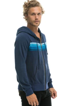 Hoodies | Hoodies | Aviator Nation 5 STRIPE HOODIE - NAVY // BLUE NAVY//BLUE