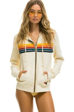 Hoodies | Hoodies | Aviator Nation 5 STRIPE HOODIE - VINTAGE WHITE VINTAGEWHITE
