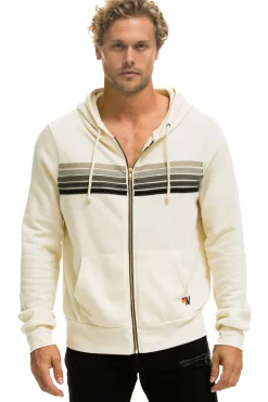Hoodies | Hoodies | Aviator Nation 5 STRIPE HOODIE - VINTAGE WHITE // GREY VINTAGEWHITE//GREY