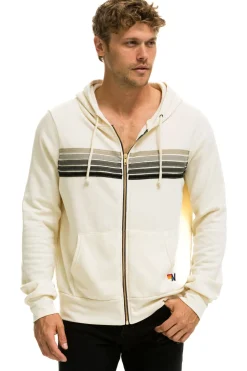 Hoodies | Hoodies | Aviator Nation 5 STRIPE HOODIE - VINTAGE WHITE // GREY VINTAGEWHITE//GREY