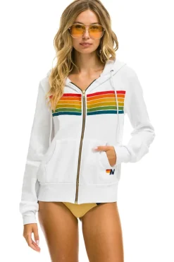 Hoodies | Hoodies | Aviator Nation 6 STRIPE HOODIE - WHITE // SERAPE WHITE//SERAPE