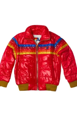 Kid's Outerwear | Aviator Nation 5 STRIPE KIDS TRAVELER JACKET - CHERRY GLOSSY CHERRYGLOSSY