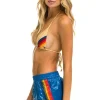 Shorts | Aviator Nation 5 STRIPE NYLON JOGGER SHORT - SNORKEL BLUE SNORKELBLUE