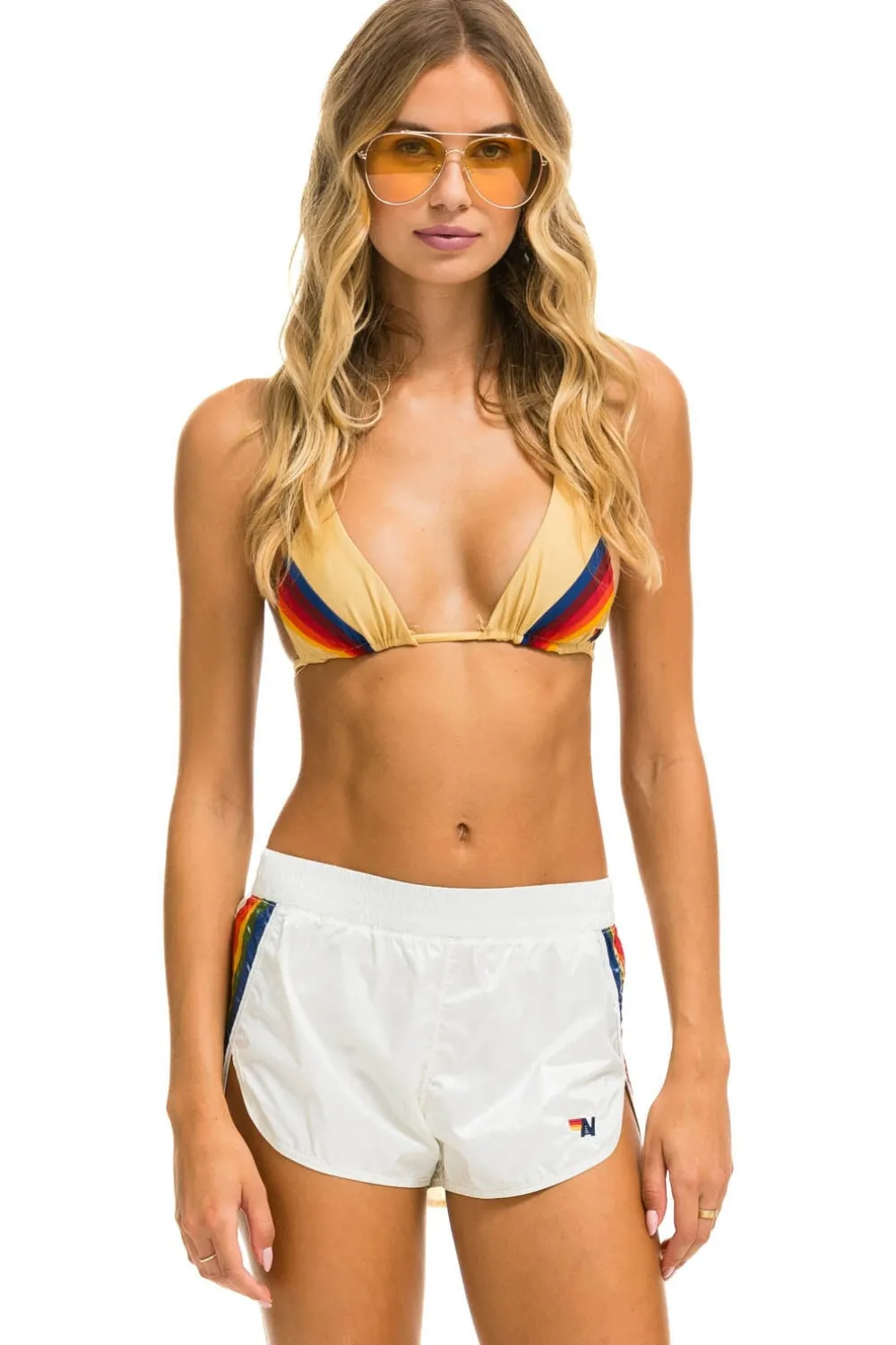 Shorts | Aviator Nation 5 STRIPE NYLON JOGGER SHORT - VINTAGE WHITE VINTAGEWHITE