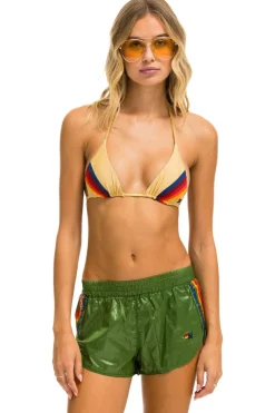Shorts | Aviator Nation 5 STRIPE NYLON JOGGER SHORT - GARDEN GREEN GARDENGREEN