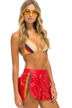 Shorts | Aviator Nation 5 STRIPE NYLON JOGGER SHORT - CHERRY